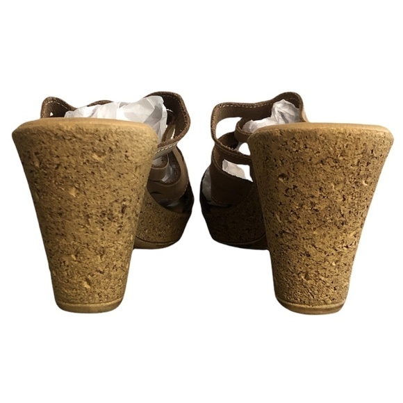 SPRING STEP Sandals Women's Size 9.5/10 Tan Neutral Leather Boho Shoe Heel - Picture 6 of 10